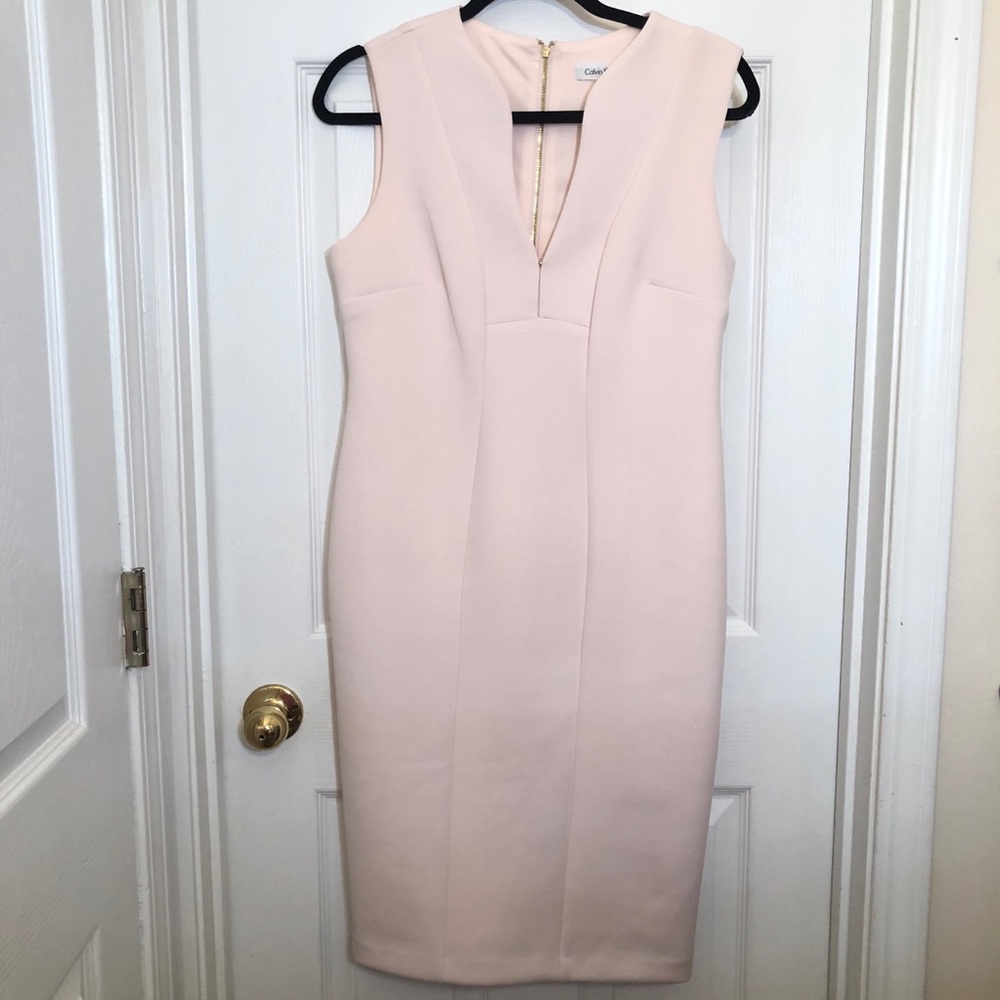 Calvin Klein Blush pink scuba dress.